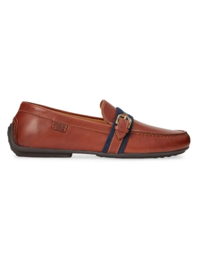 Polo Ralph Lauren Men's Riali Leather Loafers In Brown