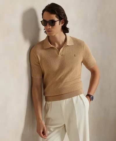 Polo Ralph Lauren Rib Knit Sweater T-shirt In Brown