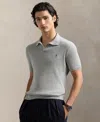 Polo Ralph Lauren Ribbed Polo Shirt In Gray