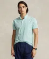 Polo Ralph Lauren Stripe Seersucker Short Sleeve Button-down Shirt In Keywest Green,white