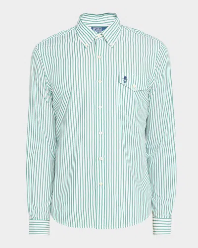 Polo Ralph Lauren Men's Rl Prepster Classic Fit Striped Shirt In Green