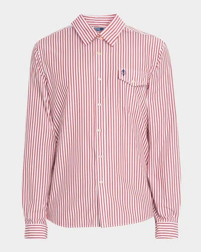 Polo Ralph Lauren Men's Rl Prepster Classic Fit Striped Shirt In Red