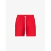 POLO RALPH LAUREN POLO RALPH LAUREN MEN'S RL RED TRAVELLER LOGO-EMBROIDERED STRETCH RECYCLED-POLYESTER SWIM SHORTS