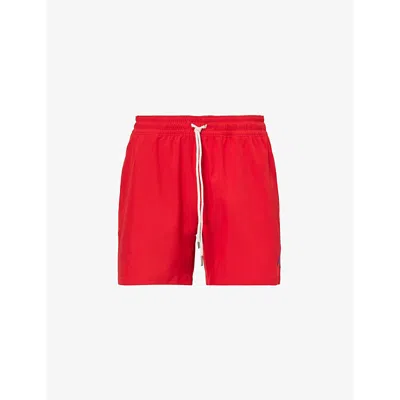 Polo Ralph Lauren Mens Rl Red Traveller Logo-embroidered Stretch Recycled-polyester Swim Shorts