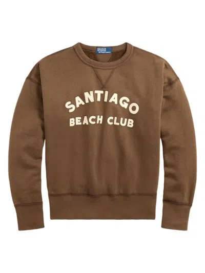 Polo Ralph Lauren Men's Santiago Beach Club Cotton-blend Sweatshirt In Court Brown