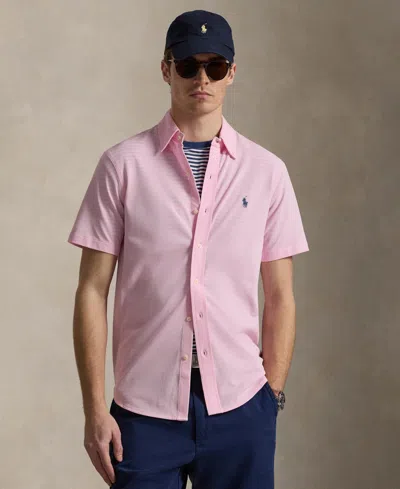 Polo Ralph Lauren Men's Short-sleeve Featherweight Shirt In Pink