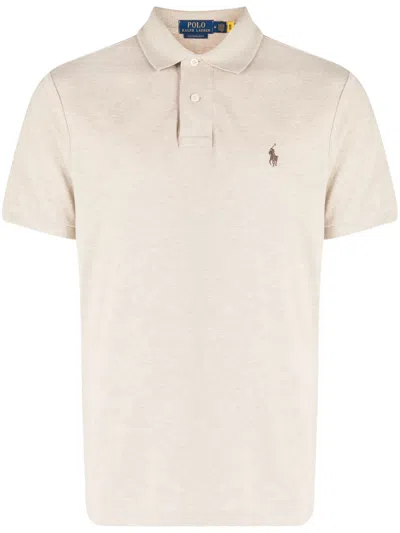 Polo Ralph Lauren Sskccmslm1-short Sleeve-knit In Neutral