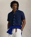 Polo Ralph Lauren Piece Dye Linen Short Sleeve Button-down Shirt