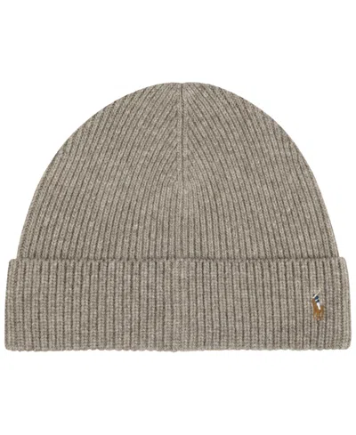 Polo Ralph Lauren Signature Logo Beanie In Neutral