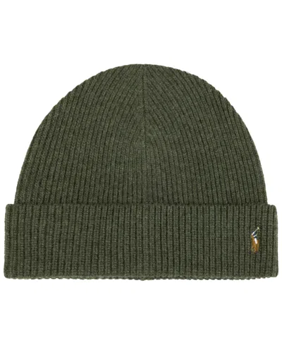 Polo Ralph Lauren Signature Logo Beanie In Green
