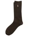 Polo Ralph Lauren Men's Single Classic Crew Socks In Brown