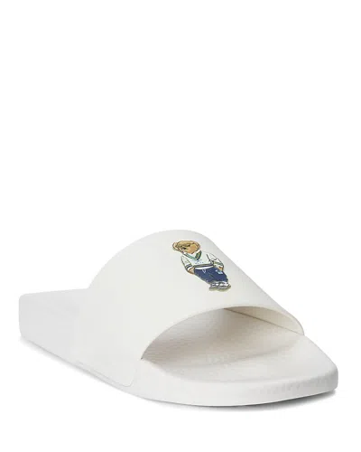 Polo Ralph Lauren Men's Slide Sandals In Dock White
