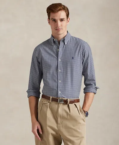 Polo Ralph Lauren Men's Slim-fit Gingham Stretch Poplin Shirt In Brown