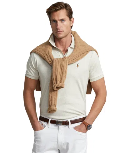 Polo Ralph Lauren Men's Slim-fit Soft Cotton Polo Shirt In State Heather