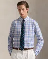Polo Ralph Lauren Men's Slim-fit Stretch Poplin Shirt In Blue,green