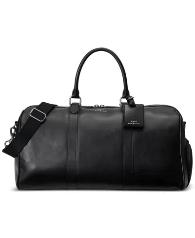 Polo Ralph Lauren Men's Smooth Leather Duffel In Black