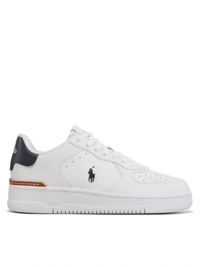 POLO RALPH LAUREN MEN'S SNEAKERS RALPH LAUREN MASTER COURT - 809891791004 WHITE/NAVY