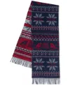Polo Ralph Lauren Men's Snowflake Woven Jacquard Scarf In Navy Multi