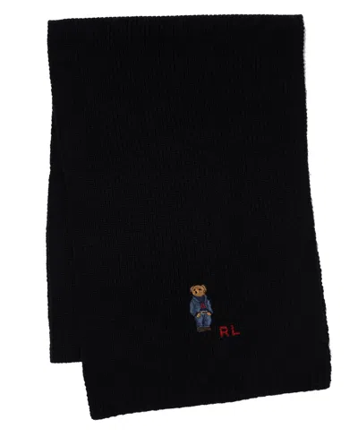 Polo Ralph Lauren Men's Holiday Bear Performance Scarf In Black