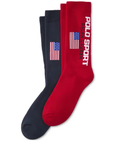 Polo Ralph Lauren Men's Sport Crew Socks, 2-pack In Asst