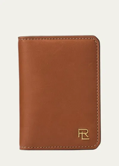 Polo Ralph Lauren Men's Stacked Rl Leather Bifold Wallet In Rl Gold