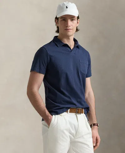 POLO RALPH LAUREN MEN'S STANDARD COTTON-LINEN JERSEY POLO SHIRT