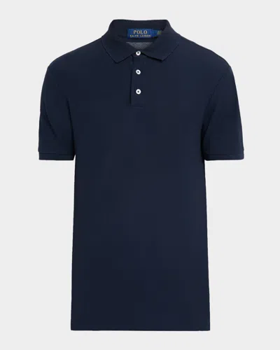 Polo Ralph Lauren Men's Standard Fit Honeycomb Mesh Polo Shirt In Blue