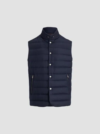 Polo Ralph Lauren Men's Stanwood Wool-blend Brushed Down Vest In Collection Navy