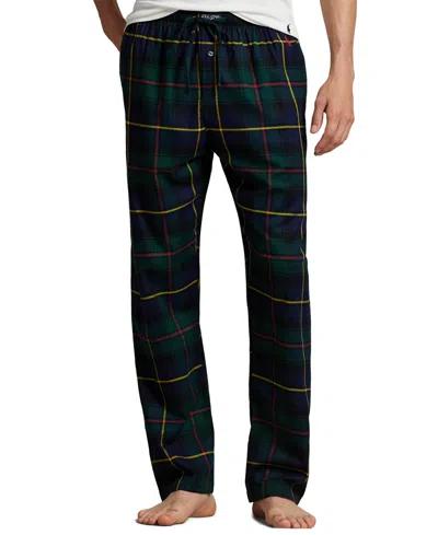 Polo Ralph Lauren Men's Stewart Plaid Pattern Pajama Pants In Blue