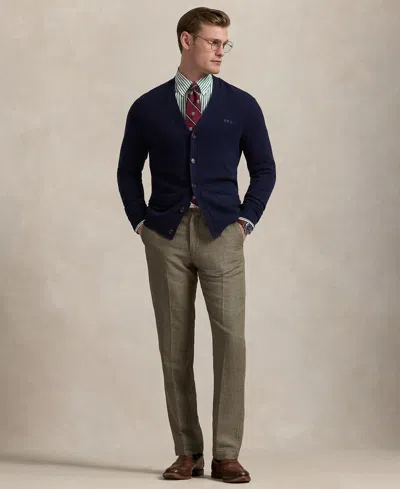 Polo Ralph Lauren Men's Straight-fit Houndstooth Twill Pants In Gray