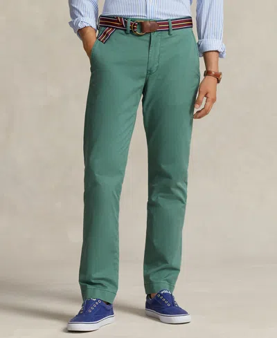 Polo Ralph Lauren Men's Straight-fit Washed Stretch Chino Pants In Washed Forest