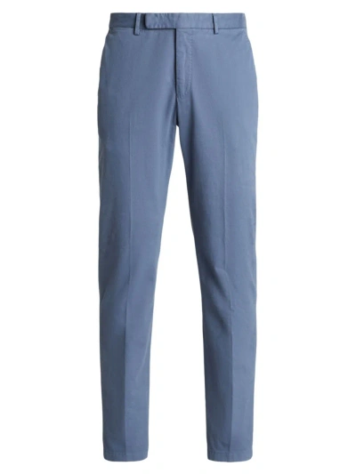 Polo Ralph Lauren Cotton Stretch Chino Garment Dyed Regular Fit Suit Pants In Bright Blue