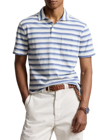 Polo Ralph Lauren Men's Striped Jersey Polo Shirt In Blue Heaven Multi