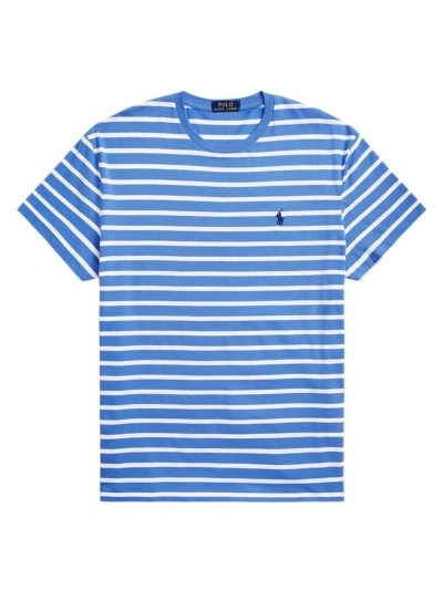 Polo Ralph Lauren Men's Classic-fit Striped Jersey T-shirt In New England Blue White