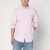 Polo Ralph Lauren Custom Striped Oxford Shirt With Button-down Collar In Pink