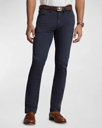 Polo Ralph Lauren Men's Varick Slim Straight Stretch Sateen Pants In Navy