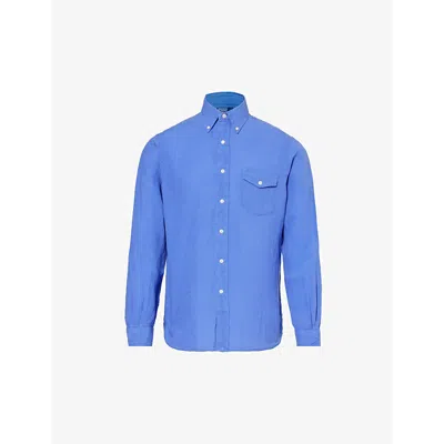 Polo Ralph Lauren Mens Summer Royal Patch-pocket Classic-fit Linen Shirt