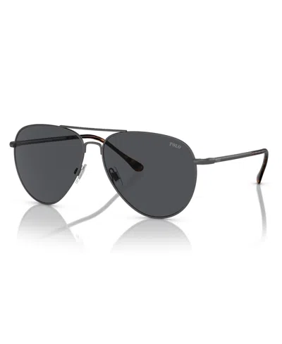 Polo Ralph Lauren Men's Sunglasses, Ph3148 In Semishiny Dark Gunmetal