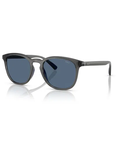 Polo Ralph Lauren Men's Sunglasses Ph4222u In Shiny Transparent Gray
