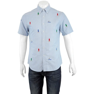 Polo Ralph Lauren Men's Surf Embroidered Pattern Shirt In Multi