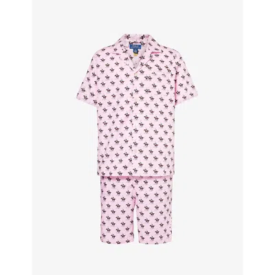Polo Ralph Lauren Mens Swinging Mallets Graphic-print Regular-fit Cotton Pyjamas
