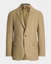 Polo Ralph Lauren Polo Tailored Linen Suit Jacket In Khaki