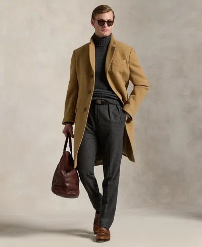Polo Ralph Lauren Men's Tailored Melton Topcoat In Brown
