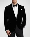 Polo Ralph Lauren Men's Tailored Velvet Evening Jacket In Black