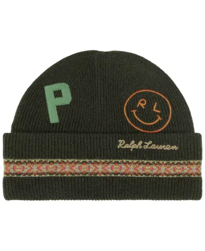 Polo Ralph Lauren Taslan Patch Beanie In Black