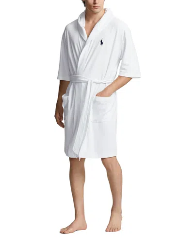 Polo Ralph Lauren Men's Terry Cabana Hooded Robe In White