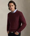Polo Ralph Lauren Textured Cotton Crewneck Sweater In Brown