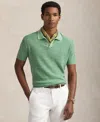 Polo Ralph Lauren Textured Cotton-linen Sweater In Faded Mint