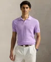 Polo Ralph Lauren Textured Cotton-linen Sweater In Powder Purple