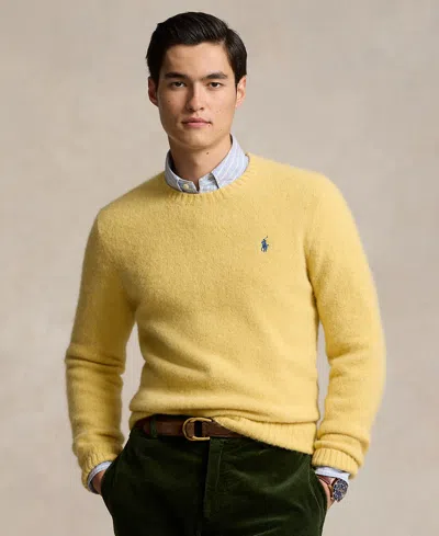 Polo Ralph Lauren Men's Textured Crewneck Sweater In Yellow